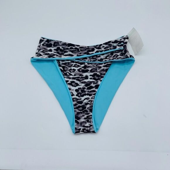 Becca by Rebecca Virtue Women's Stella Animal Print High Waist Bikini Bottom - Picture 2 of 7